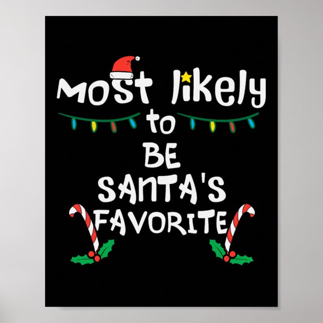 Wahrscheinlich Santas Lieblings Weihnachts Weihnac Poster (Vorne)