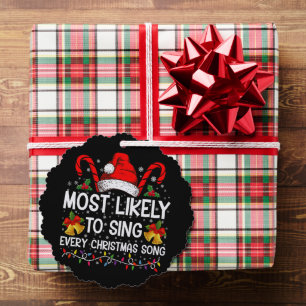 Wahrscheinlich singen sie jedes Weihnachtslied Xma Ornament Karte