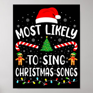 Wahrscheinlich singt die Familie Weihnachtslieder Poster