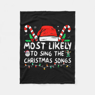 Wahrscheinlich singt Weihnachtslieder Weihnachten Fleecedecke