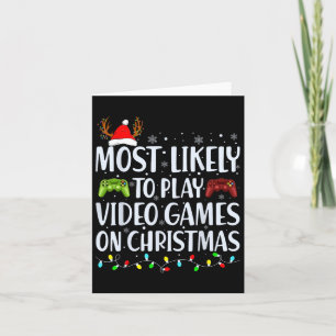 Wahrscheinlich spielen Video-Spiel auf Weihnachten Karte