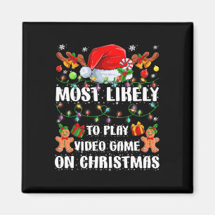 Wahrscheinlich spielen Video-Spiel auf Weihnachten Magnet