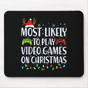 Wahrscheinlich spielen Video-Spiel auf Weihnachten Mousepad