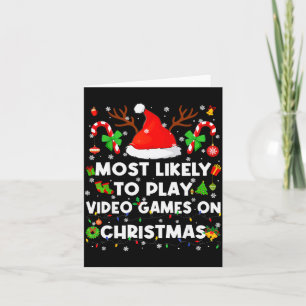 Wahrscheinlich spielt am Weihnachtstag Videospiel  Karte