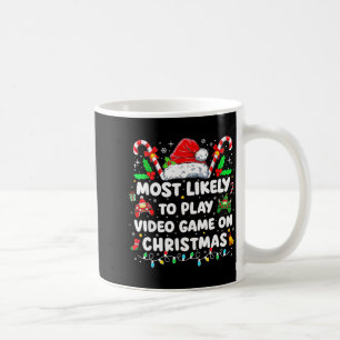 Wahrscheinlich spielt am Weihnachtstag Videospiele Kaffeetasse
