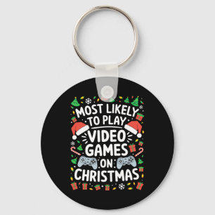 Wahrscheinlich spielt man an Weihnachten Videospie Schlüsselanhänger