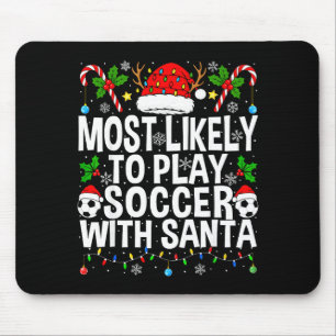 Wahrscheinlich spielt man Fußball mit dem Weihnach Mousepad