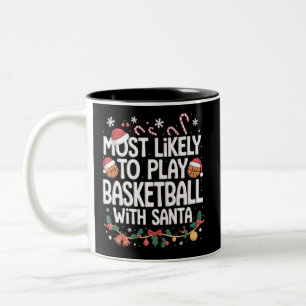 Wahrscheinlich spielt mit der Familie Santa Basket Zweifarbige Tasse
