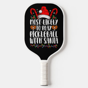 Wahrscheinlich spielt mit Santa Familie Pickleball Schläger