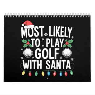 Wahrscheinlich spielt mit Santa Familie Xmas Golf Kalender