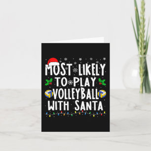 Wahrscheinlich spielt mit Santa Volleyball Familie Karte