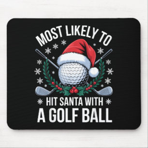 Wahrscheinlich trifft Santa mit einem Golfball Lus Mousepad