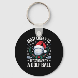 Wahrscheinlich trifft Santa mit einem Golfball Lus Schlüsselanhänger
