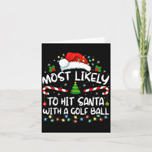 Wahrscheinlich trifft Santa mit einem Golfball Wei Karte