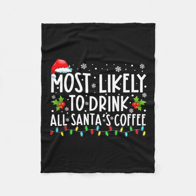 Wahrscheinlich trinken alle Weihnachts-Kaffee-Paja Fleecedecke (Vorderseite)