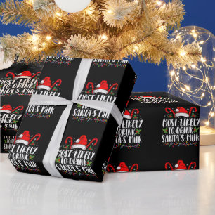 Wahrscheinlich trinkt Weihnachtsmanns Milch Lustig Geschenkpapier