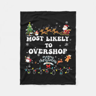 Wahrscheinlich überladen Shopping Crew Weihnachten Fleecedecke