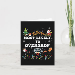Wahrscheinlich überladen Shopping Crew Weihnachten Karte
