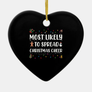 Wahrscheinlich verbreitet die Weihnachtsstimmung F Keramik Ornament
