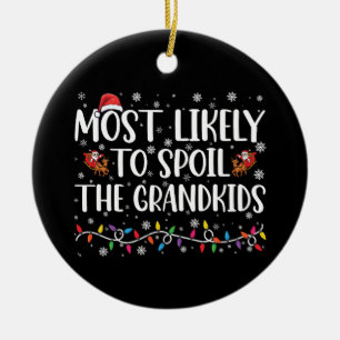 Wahrscheinlich verwöhnt er die Enkelkinder lustige Keramik Ornament