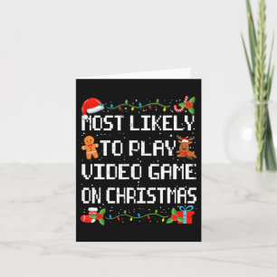Wahrscheinlich Videospiel Familie passend Weihnach Karte