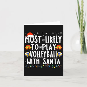 Wahrscheinlich Volleyball mit Weihnachtsmann spiel Karte