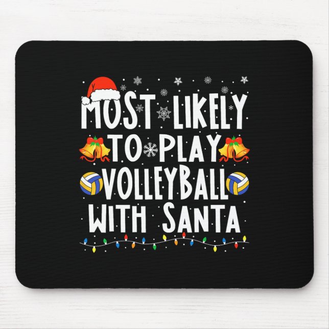 Wahrscheinlich Volleyball mit Weihnachtsmann spiel Mousepad (Vorne)