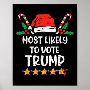 Wahrscheinlich wählen Trump Wähler Weihnachten Poster