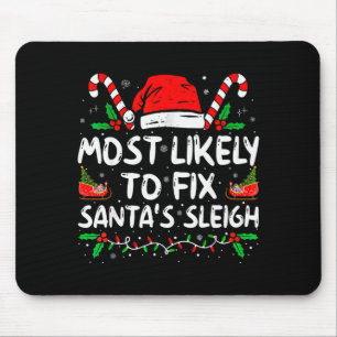 Wahrscheinlich Weihnachtsmann-Schlitten Familien-W Mousepad
