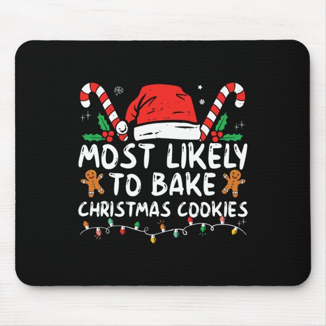 Wahrscheinlich Weihnachtsplätzchen backen  Mousepad (Vorne)