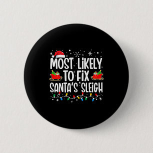 Wahrscheinlich Weihnachtsschlitten der Familie rep Button