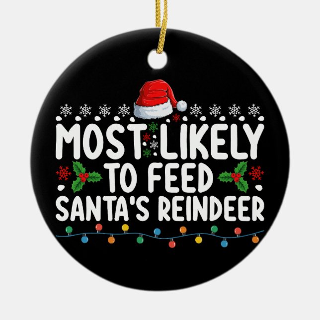 Wahrscheinlich werden Weihnachten der Rentiere des Keramik Ornament (Vorne)