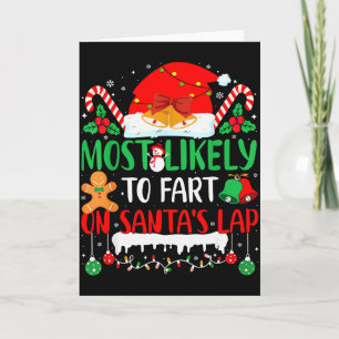 Wahrscheinlich wird auf dem Schoß des Weihnachtsma Karte