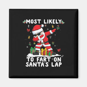 Wahrscheinlich wird auf dem Schoß des Weihnachtsma Magnet