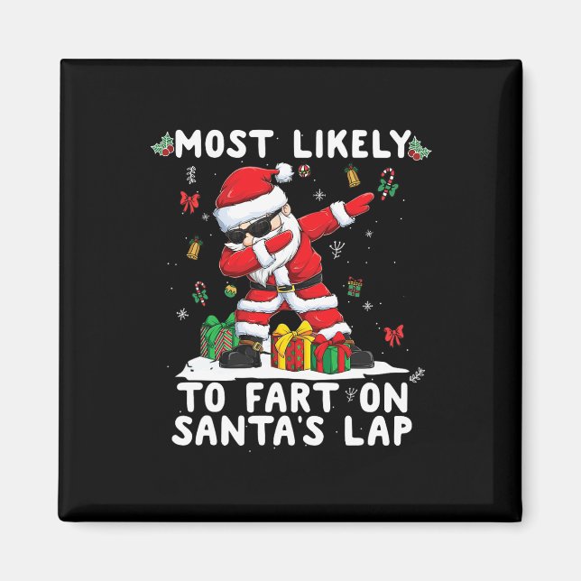 Wahrscheinlich wird auf dem Schoß des Weihnachtsma Magnet (Vorne)