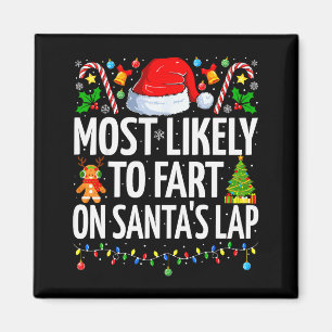 Wahrscheinlich wird auf dem Schoß des Weihnachtsma Magnet