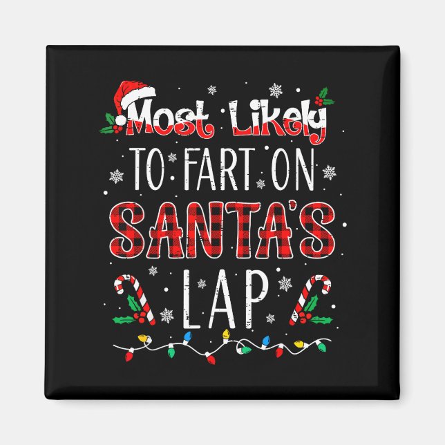 Wahrscheinlich wird auf dem Schoß des Weihnachtsma Magnet (Vorne)