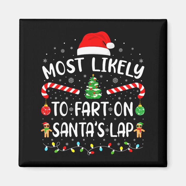 Wahrscheinlich wird auf dem Schoß des Weihnachtsma Magnet (Vorne)