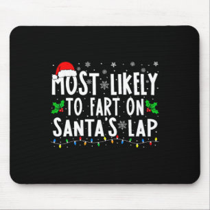 Wahrscheinlich wird auf dem Schoß des Weihnachtsma Mousepad