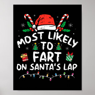 Wahrscheinlich wird auf dem Schoß des Weihnachtsma Poster