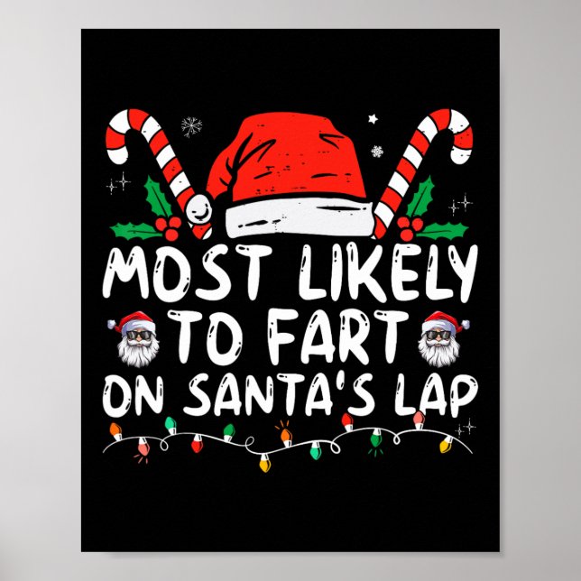 Wahrscheinlich wird auf dem Schoß von Santa bei de Poster (Vorne)