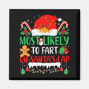 Wahrscheinlich wird auf dem Schoß von Santa gefurz Magnet