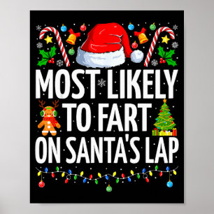 Wahrscheinlich wird auf dem Schoß von Santa gepups Poster