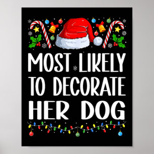 Wahrscheinlich wird der Hund lustig Familie Weihna Poster