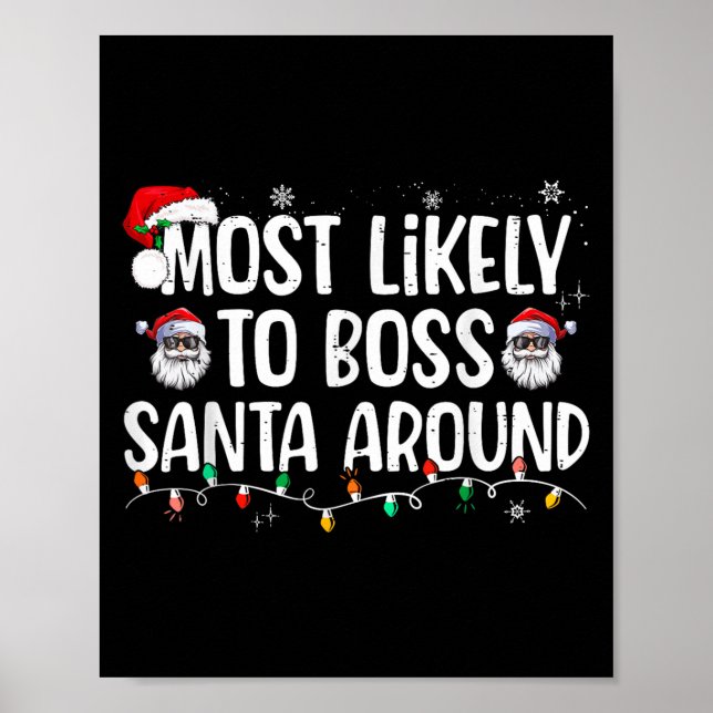 Wahrscheinlich wird man den Weihnachtsmann herumko Poster (Vorne)