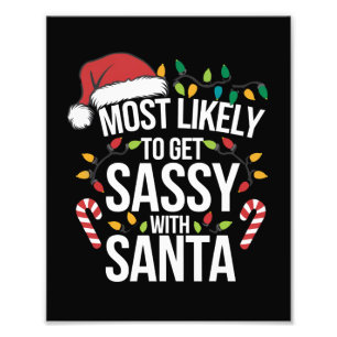 Wahrscheinlich wird man mit Santa Christmas Xmas f Fotodruck