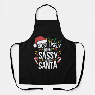 Wahrscheinlich wird man mit Santa Christmas Xmas f Schürze