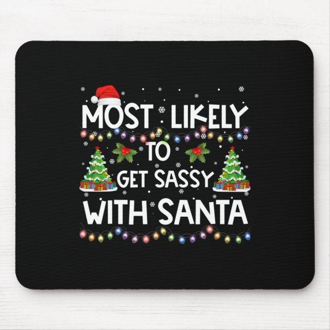 Wahrscheinlich wird man mit Santa Merry Christmas  Mousepad (Vorne)