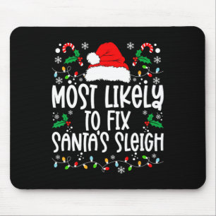 Wahrscheinlich wird Santa-Schlitten-Familien-Match Mousepad