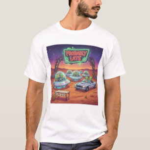Wahrscheinlich zu spät – Lustige Alien-UFO-Warte-S T-Shirt